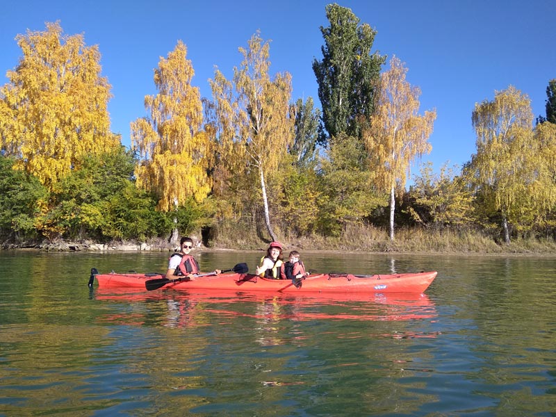 Kayaking on Issyk-Kul lake, Karakol, Kyrgyzstan